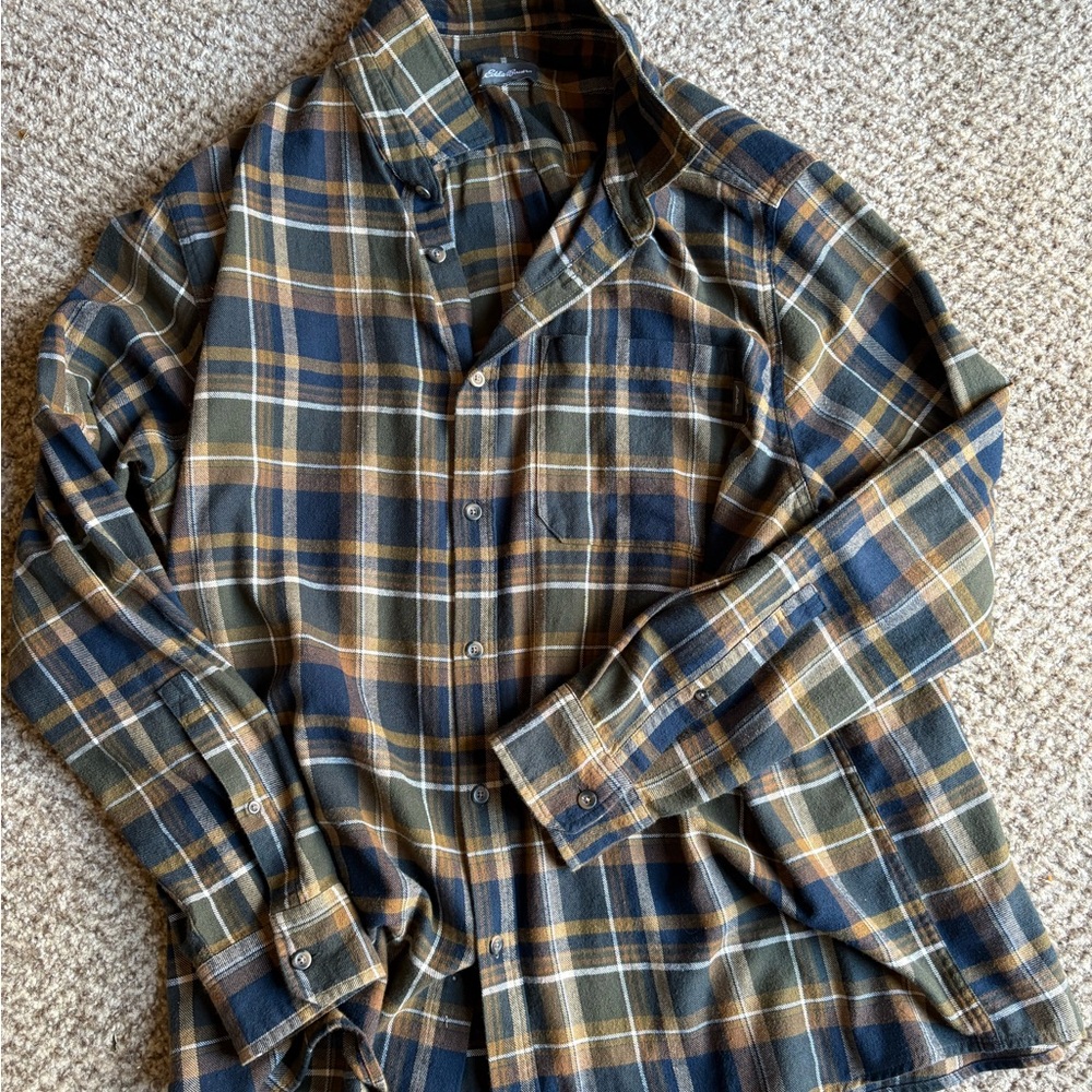 Eddie Bauer Plaid Button-Up Shirt